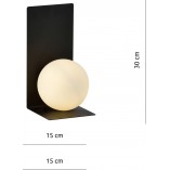 Kinkiet Emibig Kula Szklana Form V Czarno-Biały | Sklep Lamp