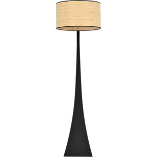 Lampa podłogowa z abażurem Estrella rattanowa Emibig