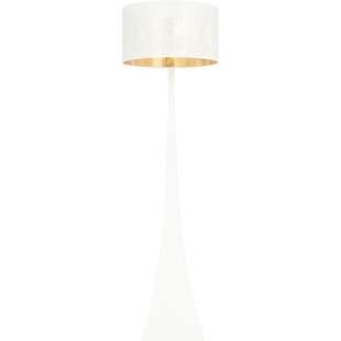 Lampa podłogowa z abażurem Estrella biało-złota Emibig
