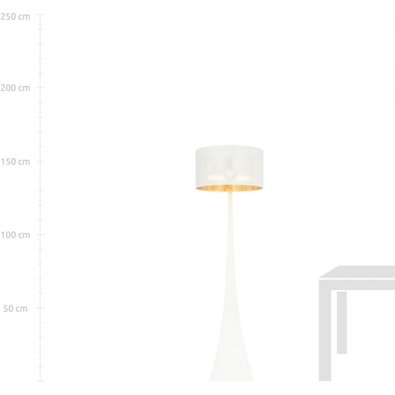 Lampa podłogowa Estrella biało-złota Emibig - Elegancki design