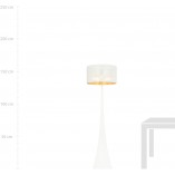 Lampa podłogowa Estrella biało-złota Emibig - Elegancki design
