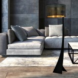 Lampa podłogowa Estrella czarno-złota | Emibig - Eleganckie oświetlenie