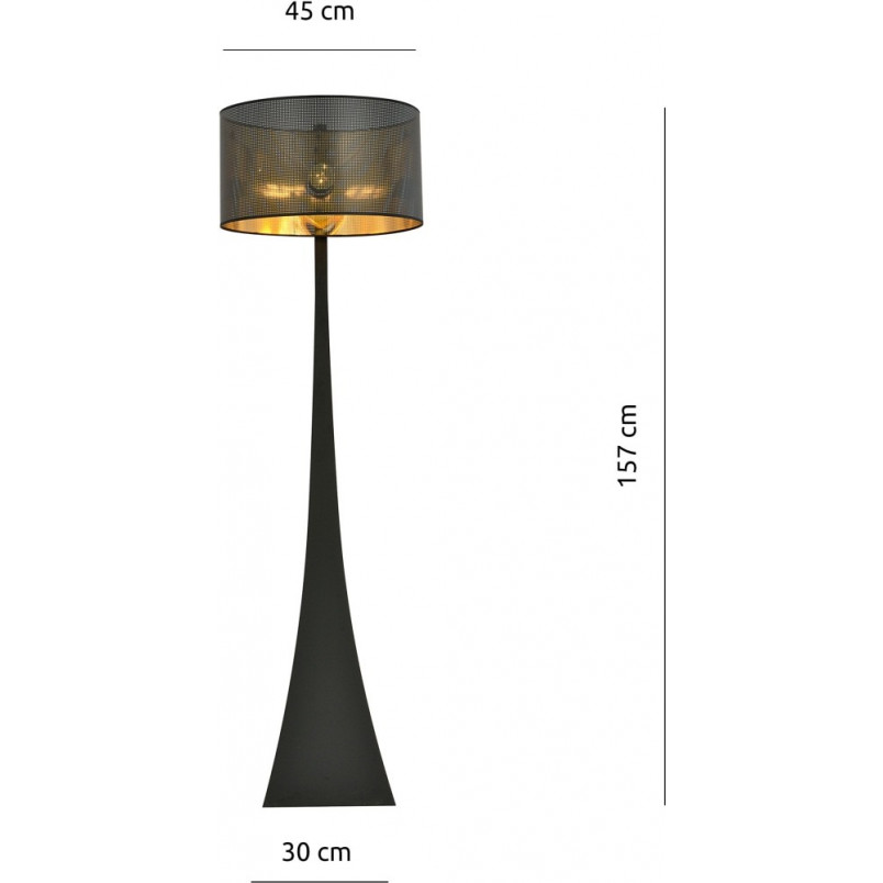 Lampa podłogowa Estrella czarno-złota | Emibig - Eleganckie oświetlenie