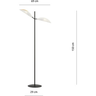 Lampa podłogowa Vene biało-czarna Emibig | Design i funkcjonalność