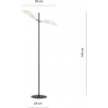Lampa podłogowa Vene biało-czarna Emibig | Design i funkcjonalność