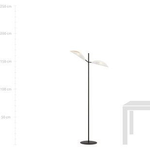Lampa podłogowa Vene biało-czarna Emibig | Design i funkcjonalność