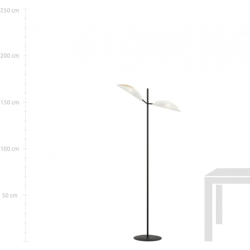 Lampa podłogowa Vene biało-czarna Emibig | Design i funkcjonalność
