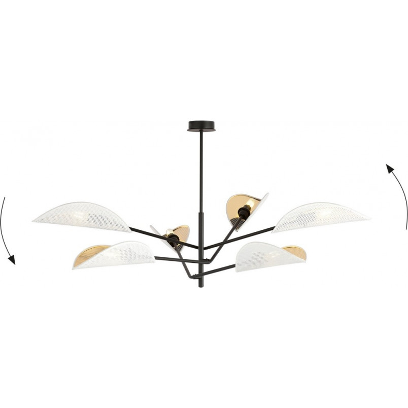 Lampa Sufitowa Vene VI | Biało-Złota | Emibig