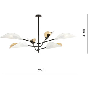 Lampa Sufitowa Vene VI | Biało-Złota | Emibig