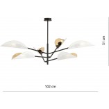 Lampa Sufitowa Vene VI | Biało-Złota | Emibig