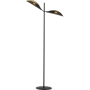 Lampa podłogowa designerska Vene czarno-złota Emibig