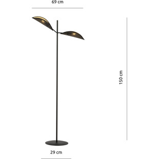 Lampa podłogowa Vene czarno-złota Emibig | Design i elegancja