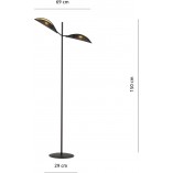 Lampa podłogowa Vene czarno-złota Emibig | Design i elegancja