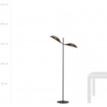 Lampa podłogowa Vene czarno-złota Emibig | Design i elegancja