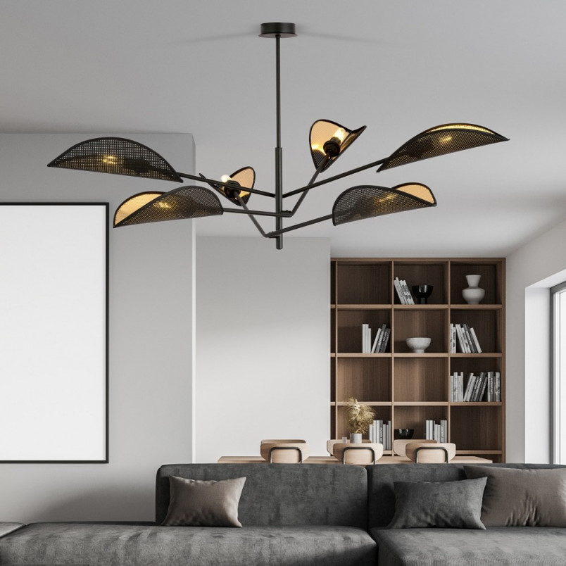 Lampa Sufitowa Vene VI Czarno-Złota | Emibig - Design i Jakość