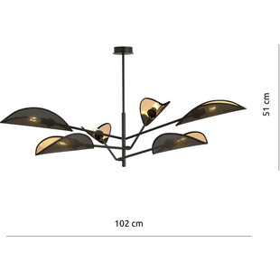 Lampa Sufitowa Vene VI Czarno-Złota | Emibig - Design i Jakość