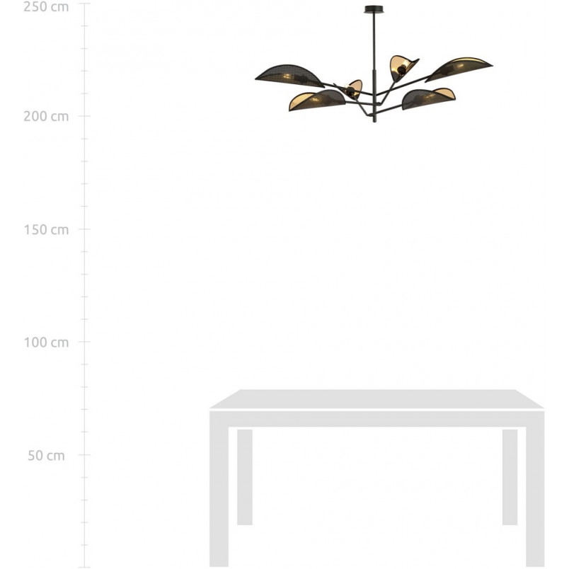 Lampa Sufitowa Vene VI Czarno-Złota | Emibig - Design i Jakość