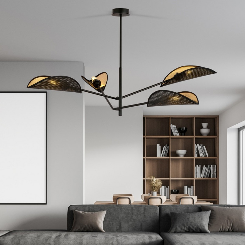 Lampa Sufitowa Vene IV Czarno-Złota | Emibig - Design i Jakość