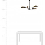 Lampa Sufitowa Vene IV Czarno-Złota | Emibig - Design i Jakość