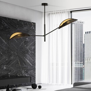 Lampa Sufitowa Vene II Czarno-Złota | Emibig - Design i Jakość