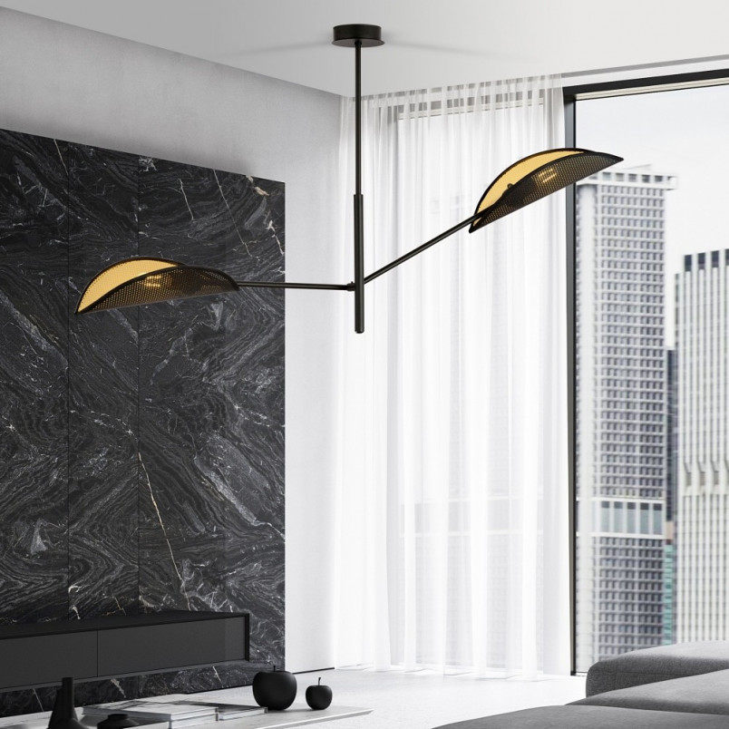 Lampa Sufitowa Vene II Czarno-Złota | Emibig - Design i Jakość