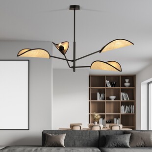 Lampa Sufitowa Boho Vene IV Emibig | 102cm, Brązowa