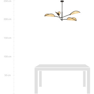 Lampa Sufitowa Boho Vene IV Emibig | 102cm, Brązowa