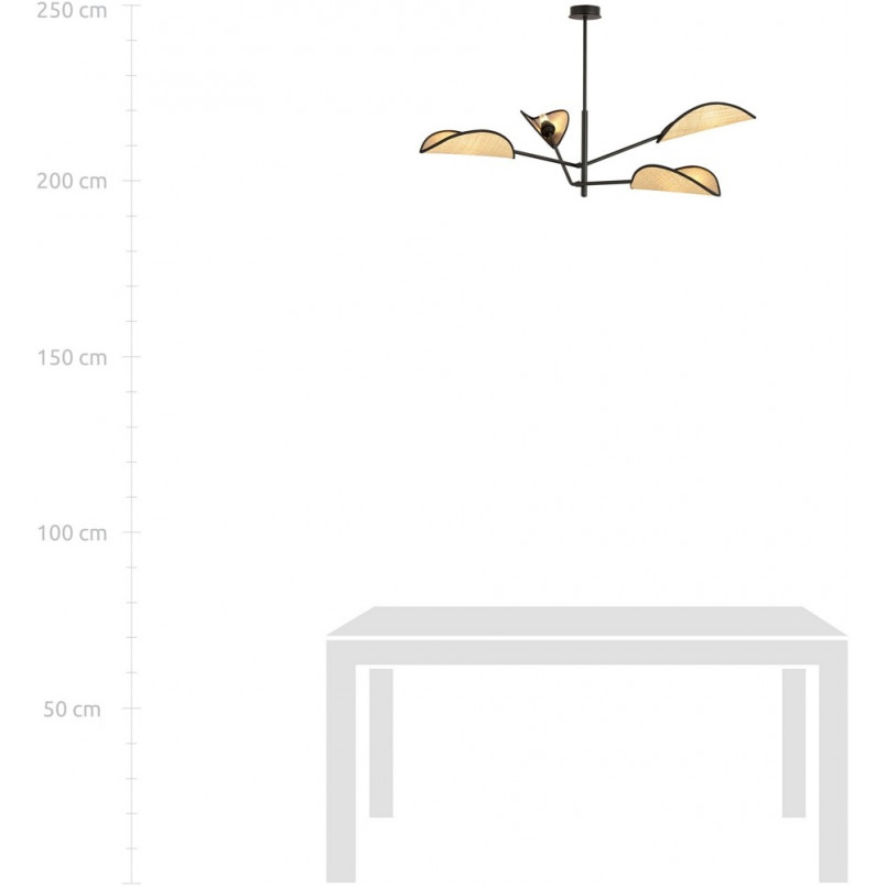 Lampa Sufitowa Boho Vene IV Emibig | 102cm, Brązowa