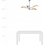 Lampa Sufitowa Boho Vene IV Emibig | 102cm, Brązowa