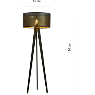 Lampa podłogowa Aston czarno-złota | Emibig - Elegancki Design