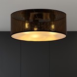 Lampy ażurowe | Plafon ażurowy Aston 50 czarno-złoty Emibig do salonu i sypialni