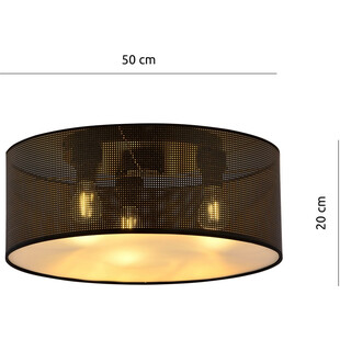 Plafon ażurowy Aston 50cm czarno-złoty Emibig | Sklep z lampami