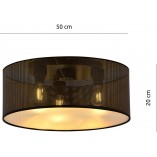 Plafon ażurowy Aston 50cm czarno-złoty Emibig | Sklep z lampami