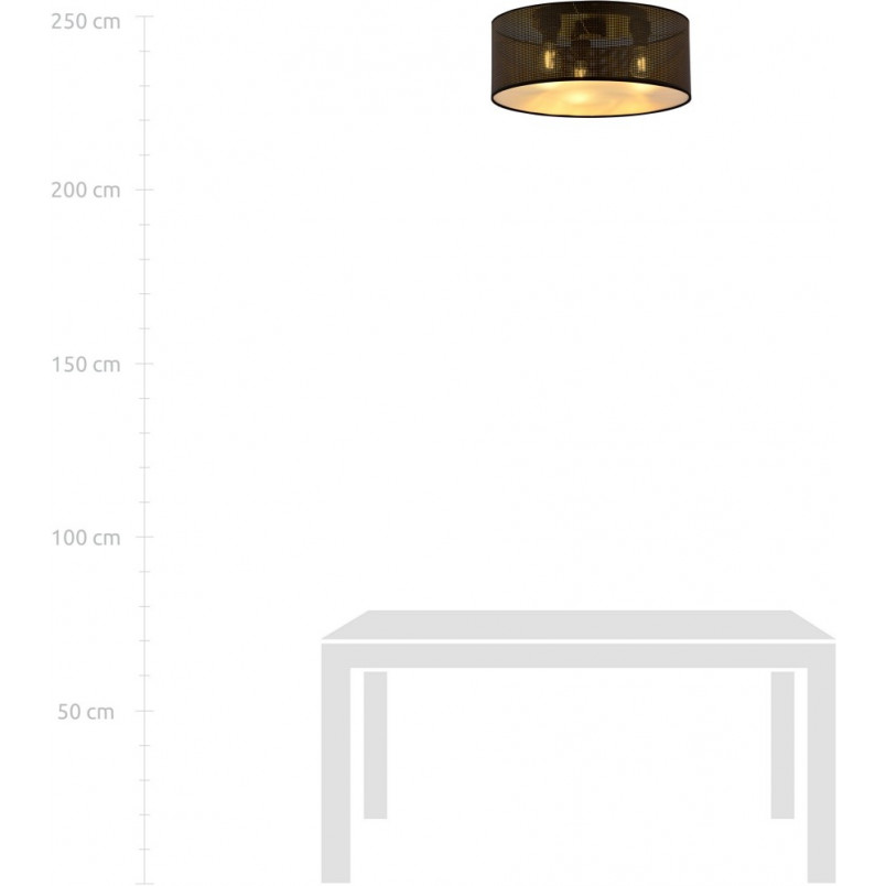 Plafon ażurowy Aston 50cm czarno-złoty Emibig | Sklep z lampami