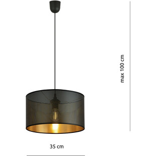 Lampa wisząca Aston czarno-złota | Emibig - Eleganckie oświetlenie