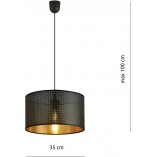 Lampa wisząca Aston czarno-złota | Emibig - Eleganckie oświetlenie