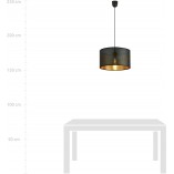 Lampa wisząca Aston czarno-złota | Emibig - Eleganckie oświetlenie