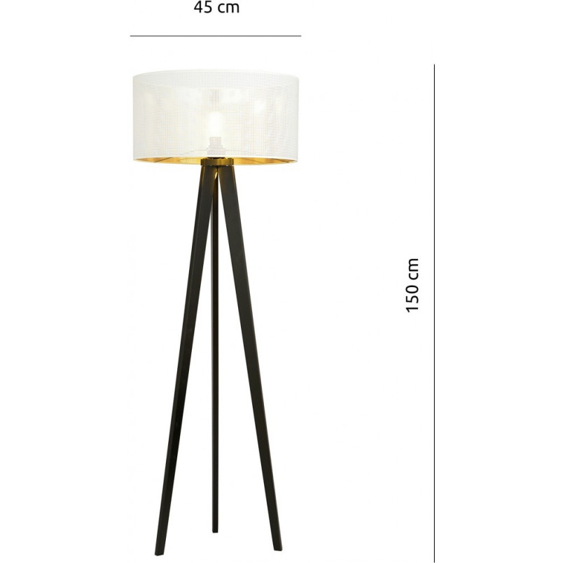 Lampa podłogowa Aston biało-złota Emibig | Sklep z lampami