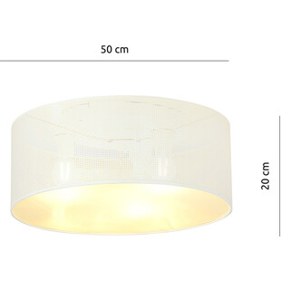 Plafon ażurowy Aston 50cm biało-złoty Emibig | Sklep z lampami