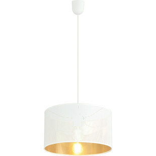 Lampa wisząca Aston - Biało-złota, ażurowa | Emibig
