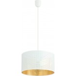 Lampa wisząca Aston - Biało-złota, ażurowa | Emibig