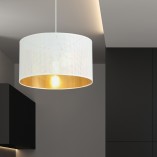 Lampa wisząca Aston - Biało-złota, ażurowa | Emibig