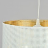 Lampa wisząca Aston - Biało-złota, ażurowa | Emibig