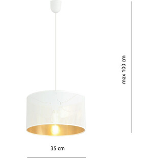 Lampa wisząca Aston - Biało-złota, ażurowa | Emibig