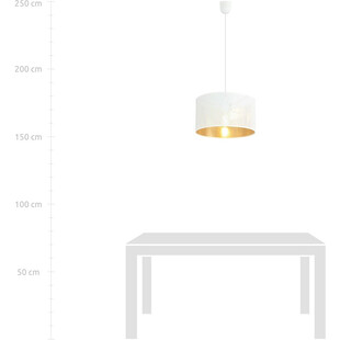 Lampa wisząca Aston - Biało-złota, ażurowa | Emibig