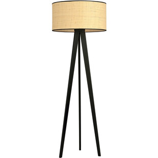 Lampa podłogowa trójnóg z abażurem Aston rattanowa Emibig