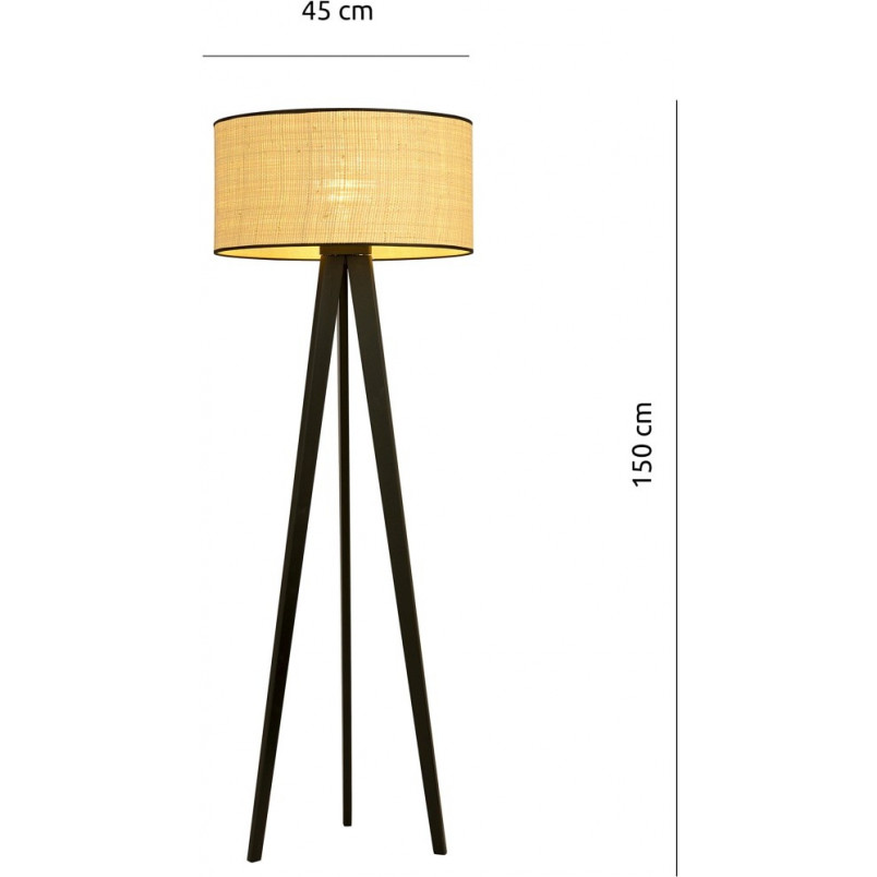 Lampa podłogowa Aston rattan - Emibig | Skandynawski design