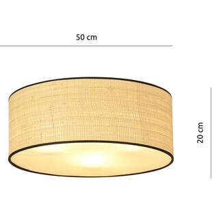 Plafon rattanowy Aston 50cm Emibig | Oświetlenie Boho