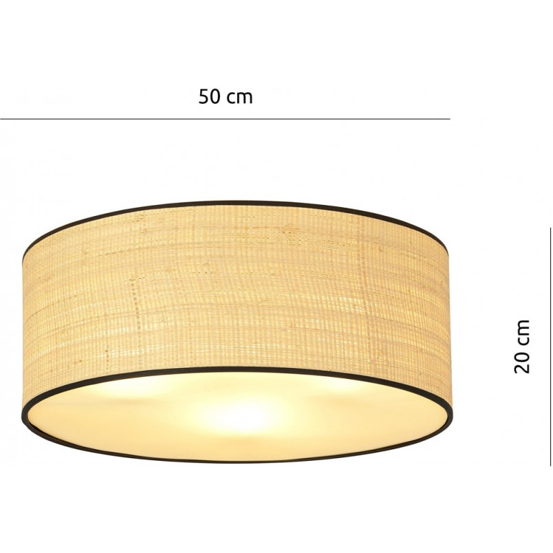 Plafon rattanowy Aston 50cm Emibig | Oświetlenie Boho