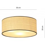 Plafon rattanowy Aston 50cm Emibig | Oświetlenie Boho